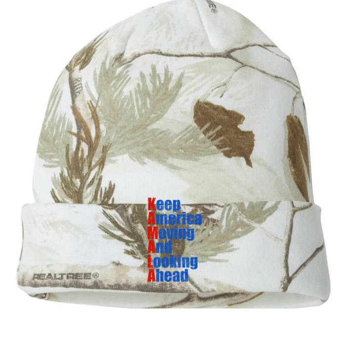 Kamala Harris Keep America Moving And Looking Ahead 2024 Kati - 12in Camo Beanie