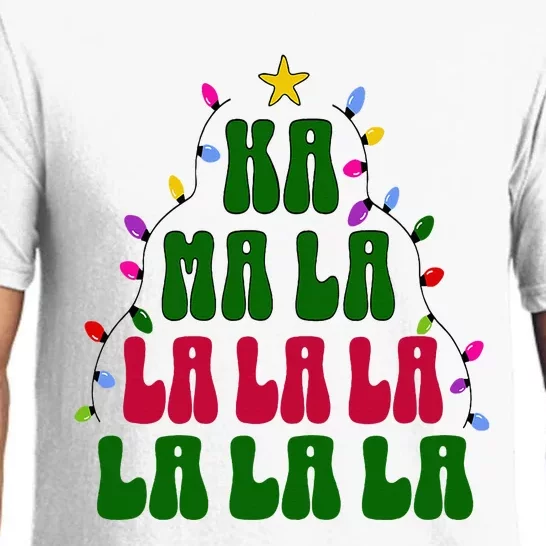 Kamala Harris Ka Ma La La La Christmas Tree Xmas Carol Pajama Set