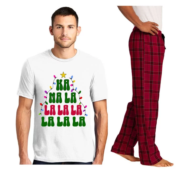 Kamala Harris Ka Ma La La La Christmas Tree Xmas Carol Pajama Set