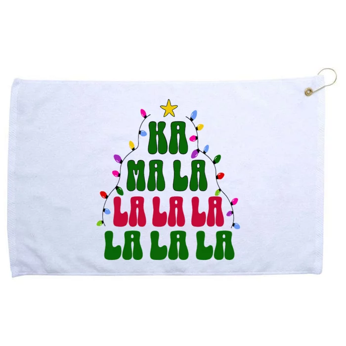 Kamala Harris Ka Ma La La La Christmas Tree Xmas Carol Grommeted Golf Towel