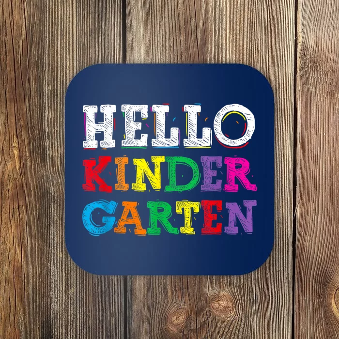 Kids Hello Kindergarten Back To School First Day Coaster