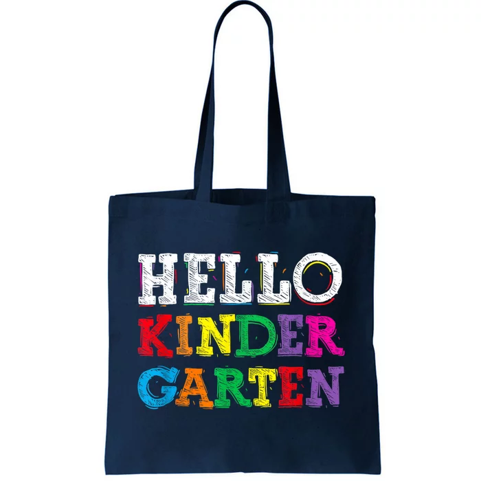 Kids Hello Kindergarten Back To School First Day Tote Bag