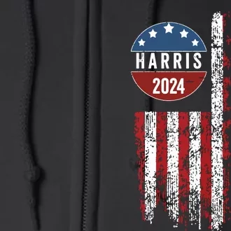 Kamala Harris Kamala 2024 Us Flag Democratic President Full Zip Hoodie