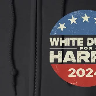 Kamala Harris Lovers 2024 White Dudes For Harris Kamala 2024 Full Zip Hoodie