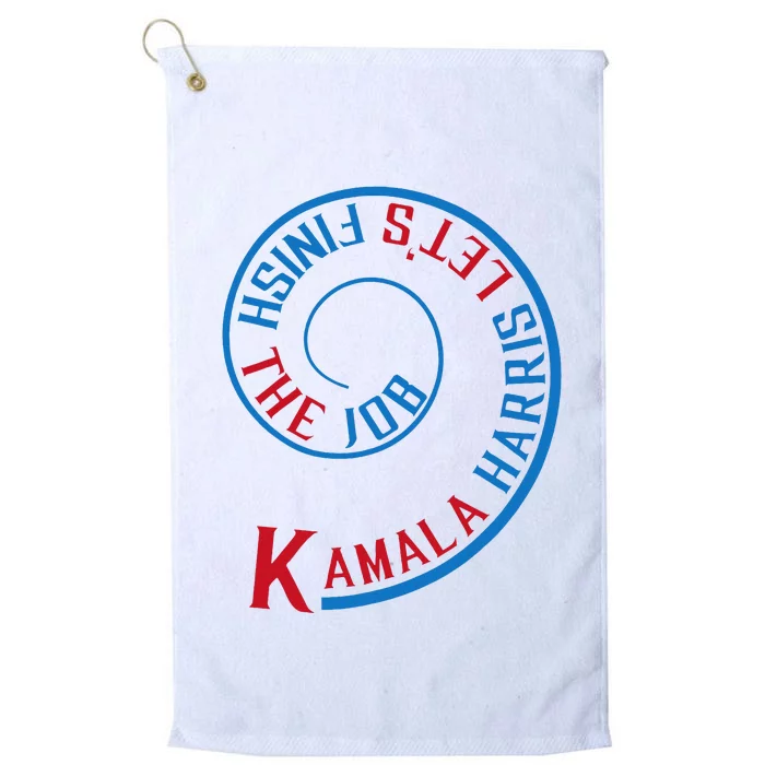 Kamala Harris LetS Finish The Job Election 2024 Platinum Collection Golf Towel