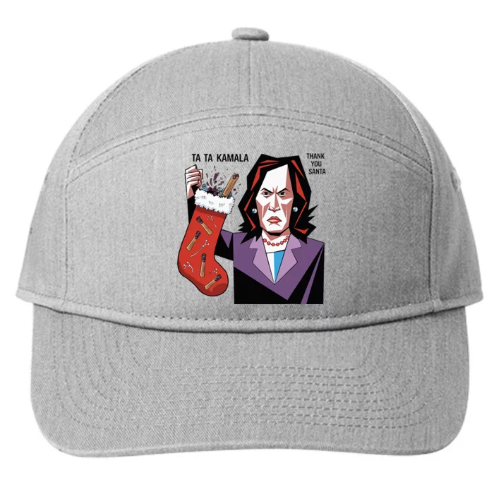 Kamala Harris Lost Election Holding Christmas Stocking 7-Panel Snapback Hat