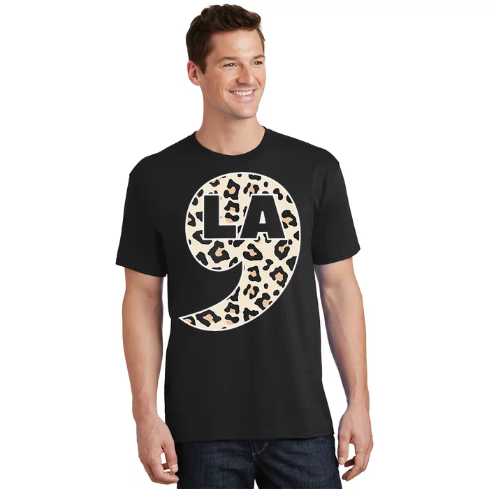 Kamala Harris Leopard Comma La T-Shirt