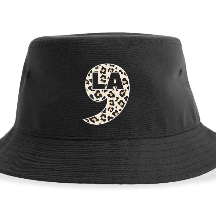 Kamala Harris Leopard Comma La Sustainable Bucket Hat