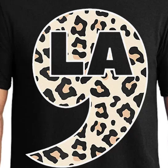 Kamala Harris Leopard Comma La Pajama Set