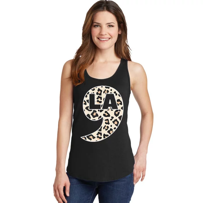 Kamala Harris Leopard Comma La Ladies Essential Tank