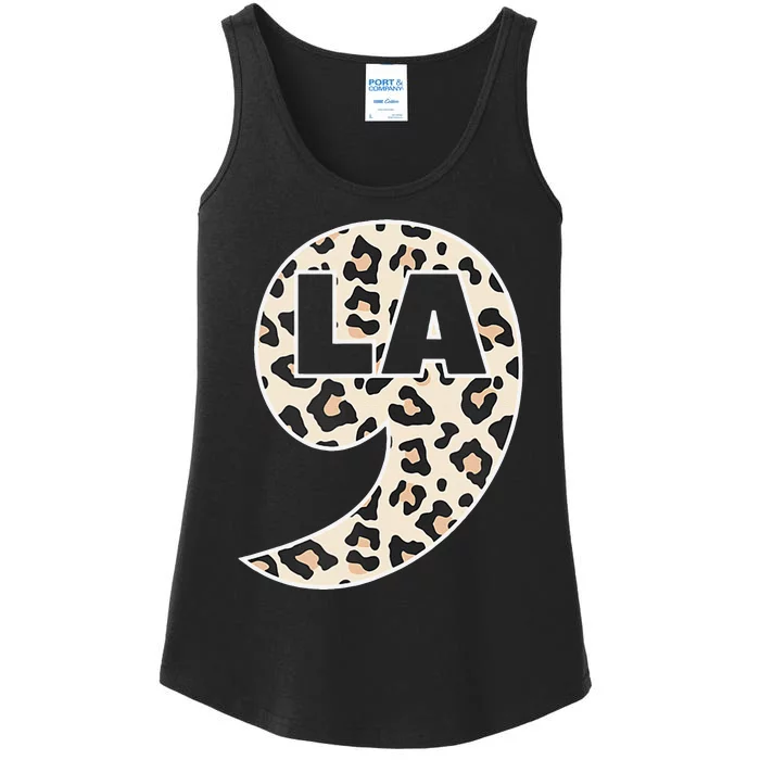 Kamala Harris Leopard Comma La Ladies Essential Tank