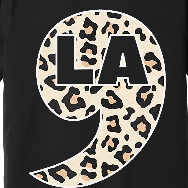 Kamala Harris Leopard Comma La Premium T-Shirt