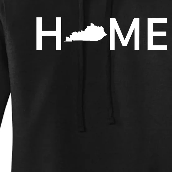 Kentucky Home Love Us State Outline Silhouette Women's Pullover Hoodie