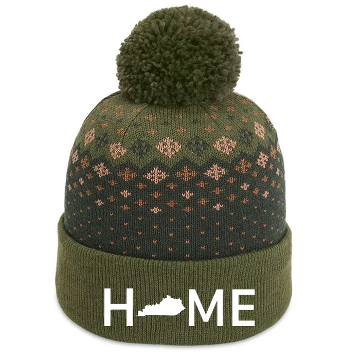 Kentucky Home Love Us State Outline Silhouette The Baniff Cuffed Pom Beanie