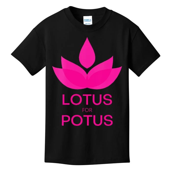 Kamala Harris Lotus For Potus October 2024 Kids T-Shirt