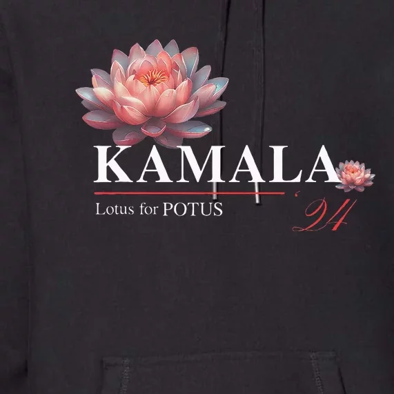 Kamala Harris Lotus Rainbow Floral 2024 President Election Premium Hoodie