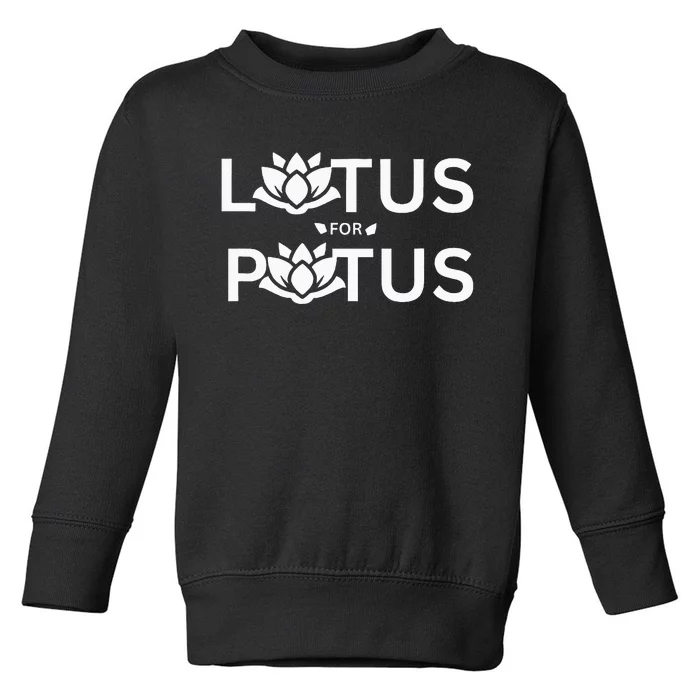 Kamala Harris Lotus For Potus Toddler Sweatshirt