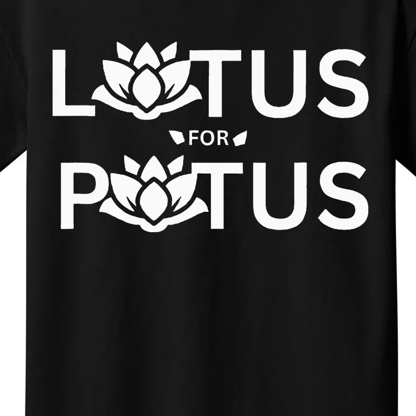 Kamala Harris Lotus For Potus Kids T-Shirt