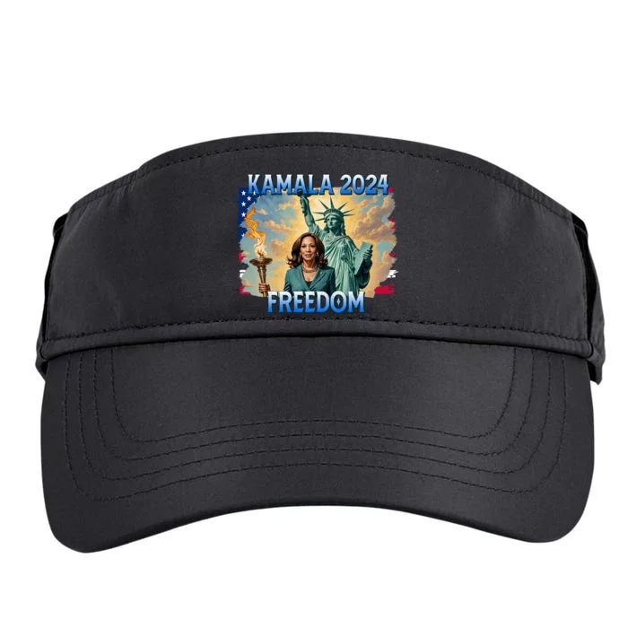 Kamala Harris Lady Liberty Freedom 2024 Adult Drive Performance Visor