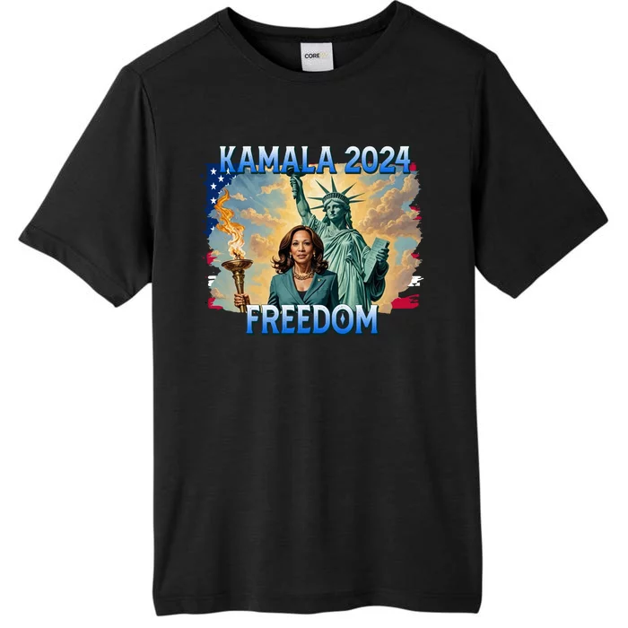 Kamala Harris Lady Liberty Freedom 2024 ChromaSoft Performance T-Shirt