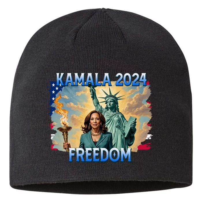 Kamala Harris Lady Liberty Freedom 2024 8 1/2in Sustainable Knit Beanie