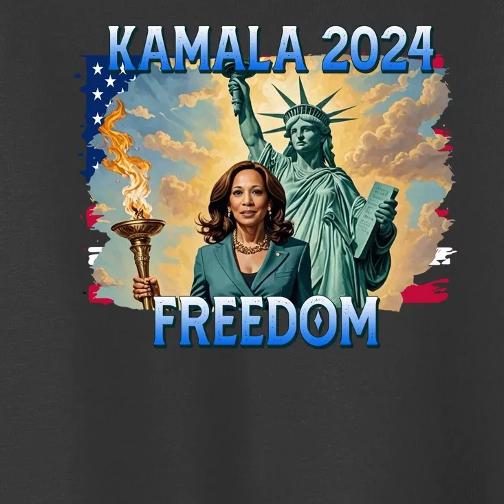 Kamala Harris Lady Liberty Freedom 2024 Toddler T-Shirt