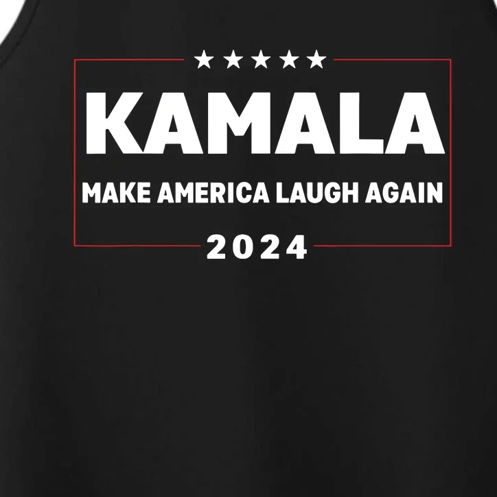 Kamala Harris Make America Laugh Again American Flag 2024 Performance Tank