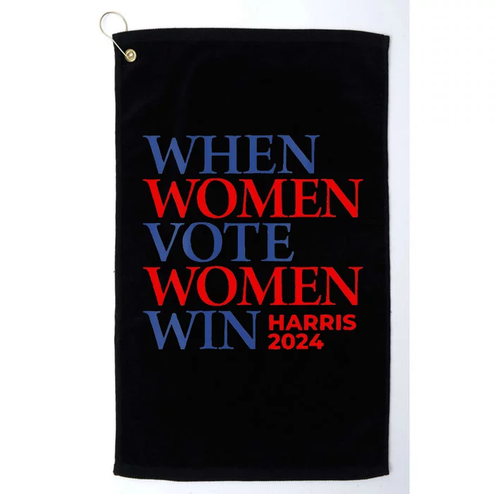 Kamala Harris Madam President IM With Her When Women Vote Platinum Collection Golf Towel