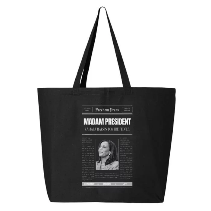 Kamala Harris Madam President Keepsake Collectible Gift 25L Jumbo Tote