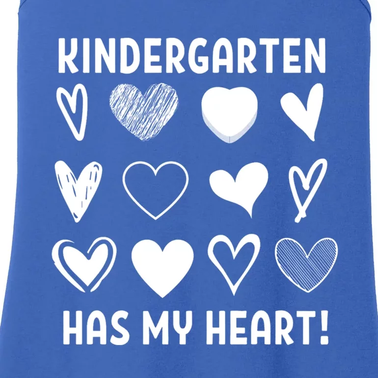 Kindergarten Has My Heart Valentines Day Teacher Cute Gift Ladies Essential Tank