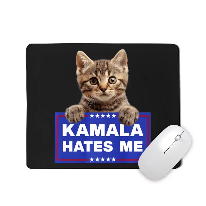 Kamala Hates Me Kamala Hate Cats Trump 2024 American Flag Mousepad