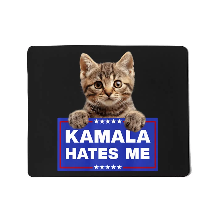 Kamala Hates Me Kamala Hate Cats Trump 2024 American Flag Mousepad