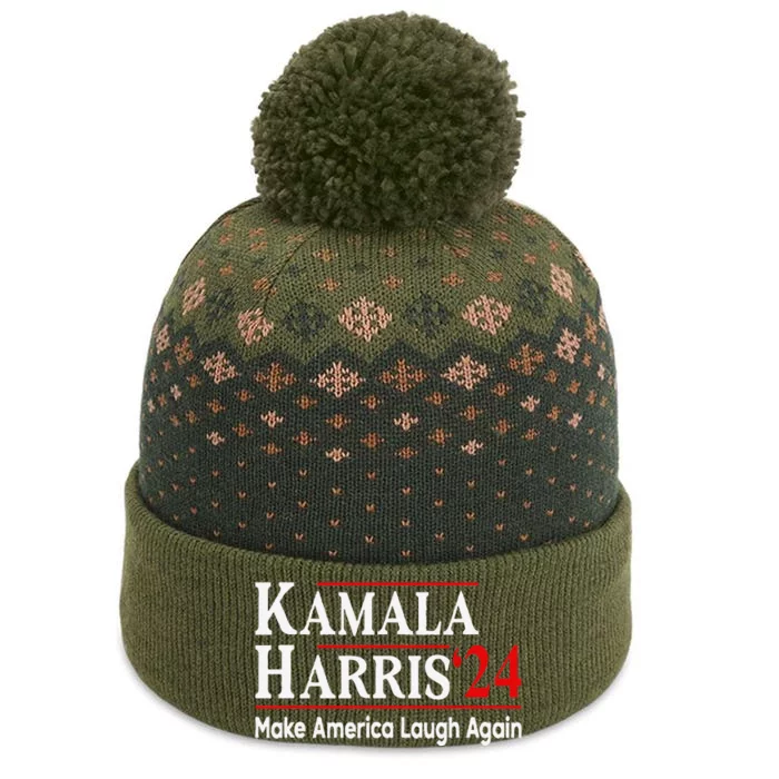 Kamala Harris Make America Laugh Again The Baniff Cuffed Pom Beanie