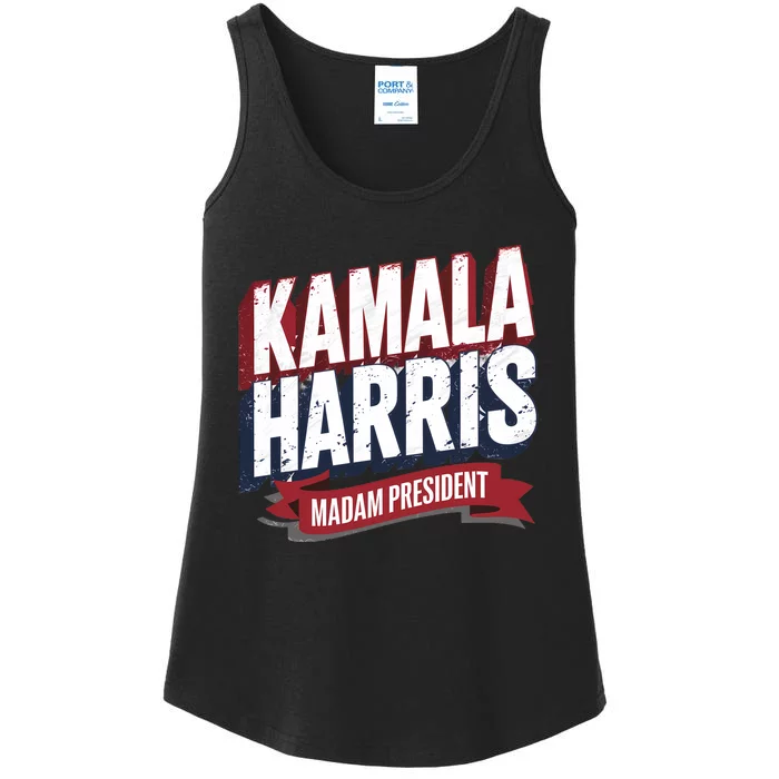 Kamala Harris Madam President Ladies Essential Tank