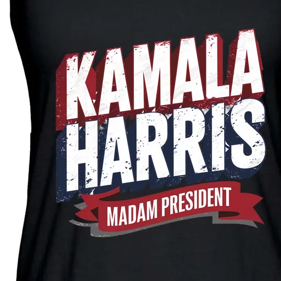 Kamala Harris Madam President Ladies Essential Flowy Tank