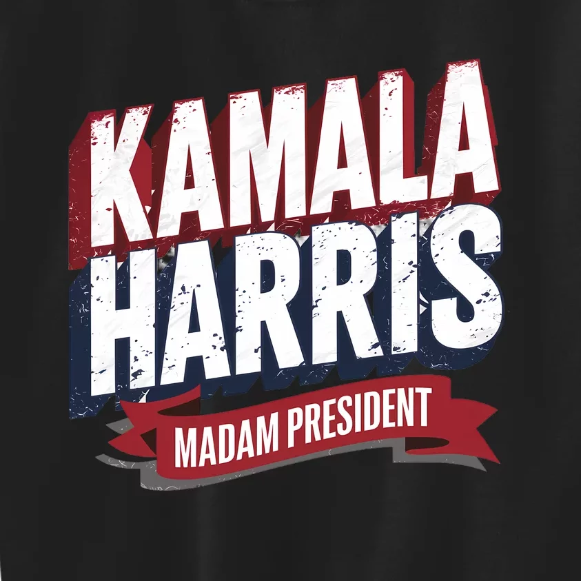 Kamala Harris Madam President Kids Sweatshirt