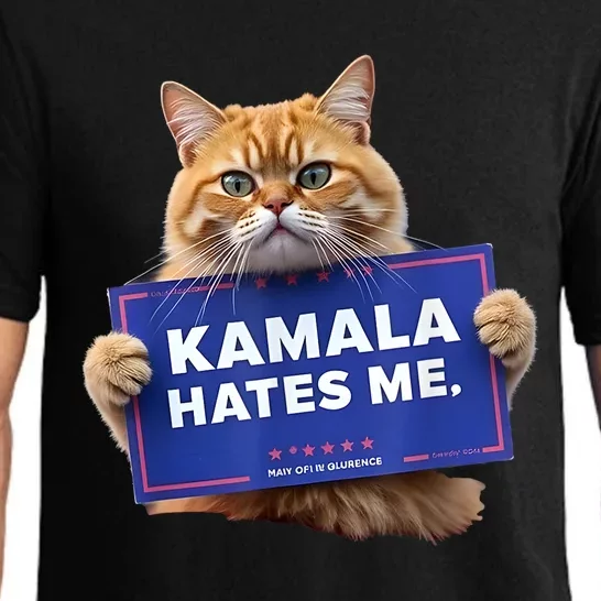 Kamala Hates Me Trump Republican Funny Cat Pajama Set