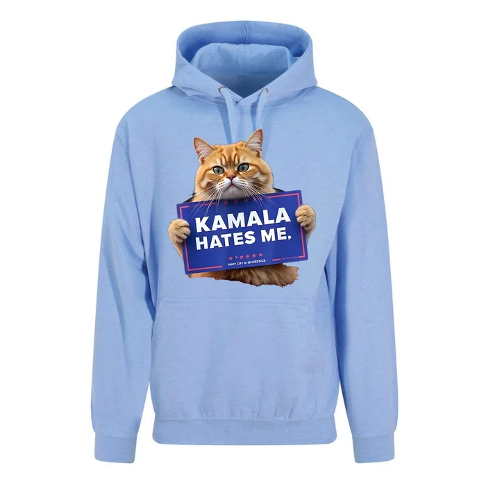 Kamala Hates Me Trump Republican Funny Cat Unisex Surf Hoodie