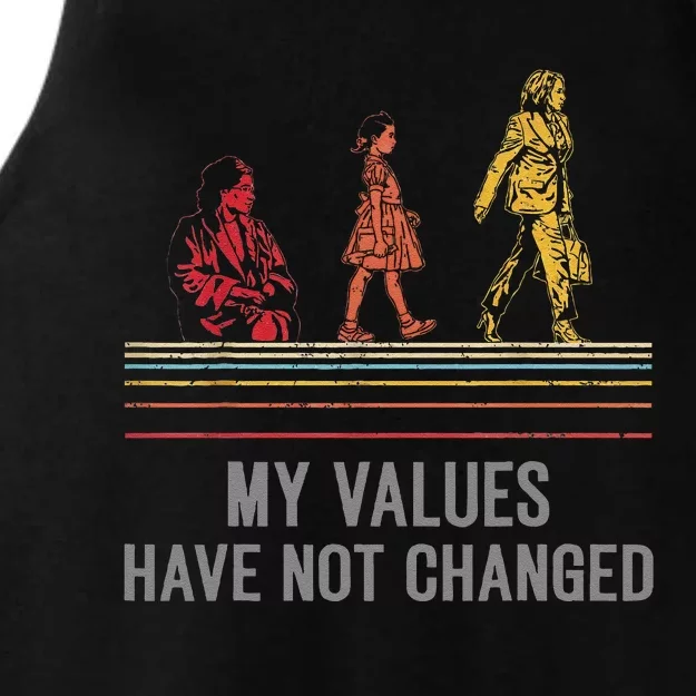 Kamala Harris My Values Have Not Changed President 47th 2024 Ladies Tri-Blend Wicking Tank