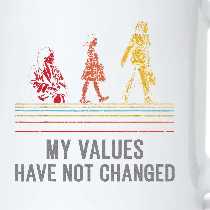 Kamala Harris My Values Have Not Changed President 47th 2024 Black Color Changing Mug