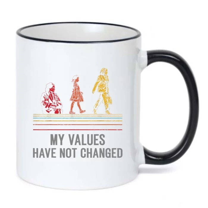 Kamala Harris My Values Have Not Changed President 47th 2024 Black Color Changing Mug