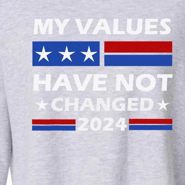 Kamala Harris My Values Have Not Changed Cropped Pullover Crew