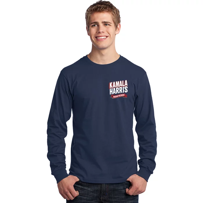 Kamala Harris Madam President Front And Back Front & Back Long Sleeve Shirt