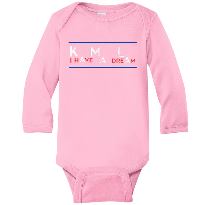 Kamala Harris Mlk Kml I Have A Dream Election President King Baby Long Sleeve Bodysuit