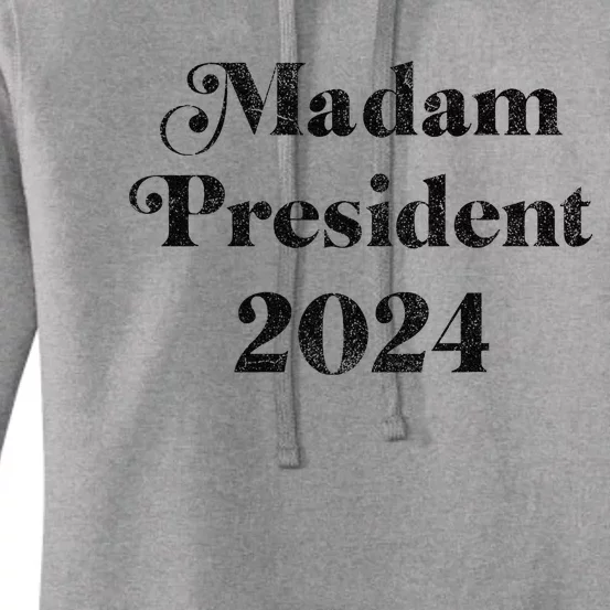 Kamala Harris Madam President 2024 Women's Pullover Hoodie