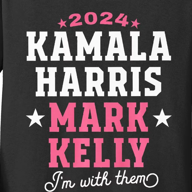 Kamala Harris Mark Kelly 2024 Kids Long Sleeve Shirt