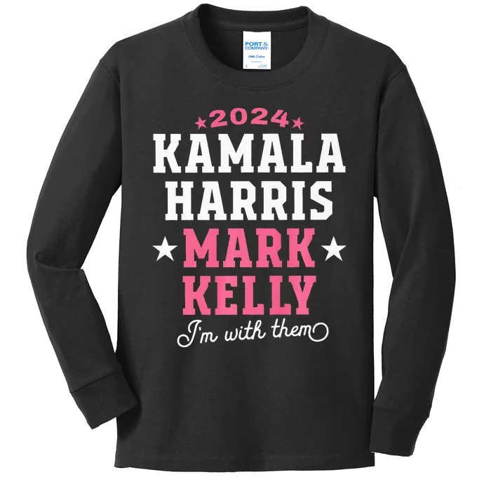 Kamala Harris Mark Kelly 2024 Kids Long Sleeve Shirt