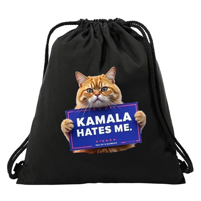 Kamala Hates Me Funny Political Saying Drawstring Bag