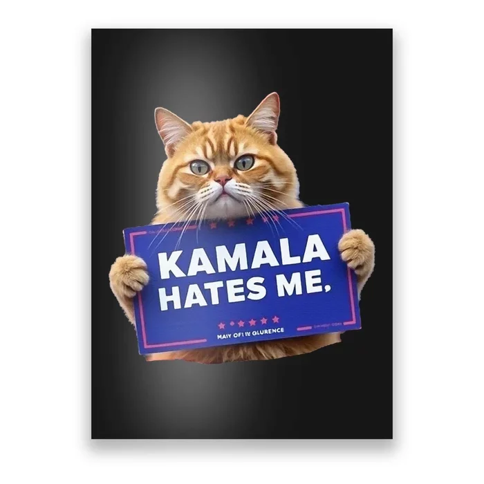 Kamala Hates Me Funny Political Saying Poster