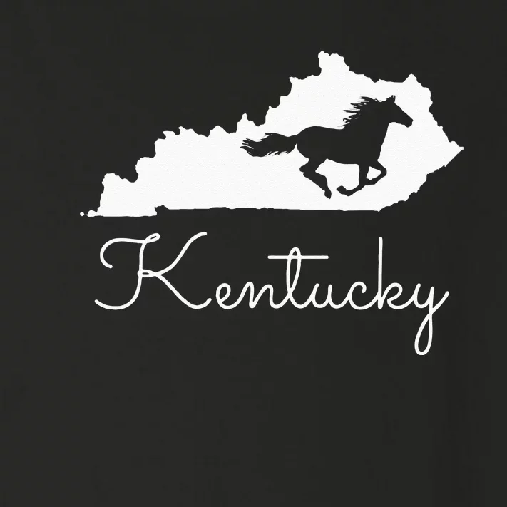 Kentucky Horse Map State Toddler Long Sleeve Shirt